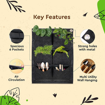 Vertical Hanging Wall Planter for BalconyIndoors